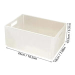 boîtes rangement pliables plastique moderne beige poignées boucles ridées stockage multifonctionnel