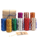 ficelle polyester 100m 1.5mm glitter violet doré bleu vert rouge moderne boîte cadeau fleur