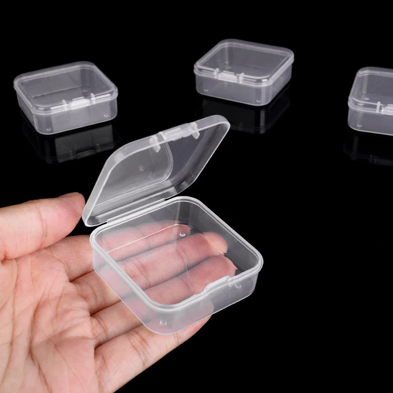 boîtes rangement transparentes clips modernes bijoux oreilles collecte petits objets porte bijoux