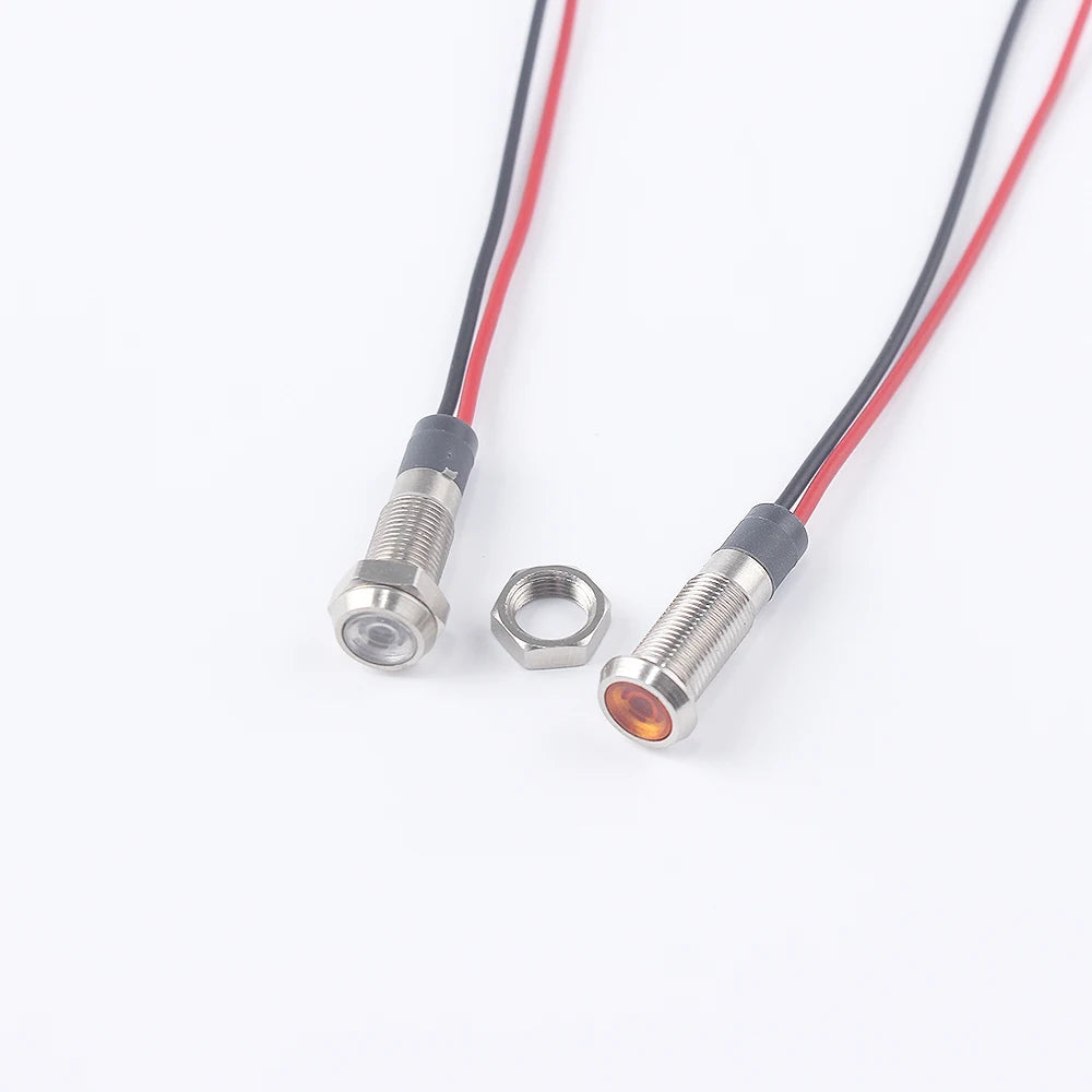 ampoules led 12v 24v orange blanc vert bleu rouge modernes compactes vis câbles