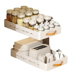 tiroirs rangement modulaires blanc beige texture mat poignées cuir compartiments coulissants moderne pratique scalable