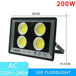 projecteur led ip66 étanche noir moderne clips câbles 50w 100w 300w 400w 500w