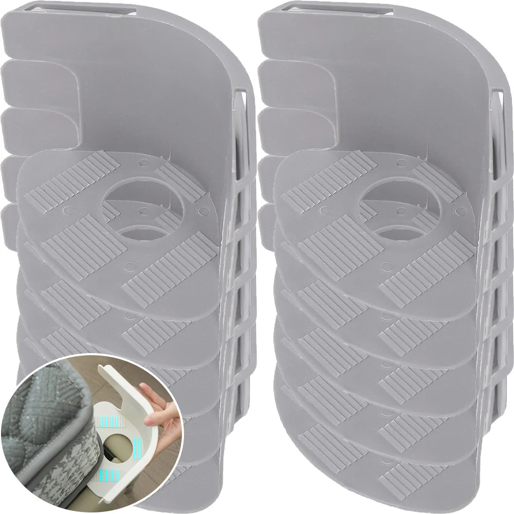 supports matelas adhésifs gris clair moderne rayures diagonales 4pcs bande adhésive