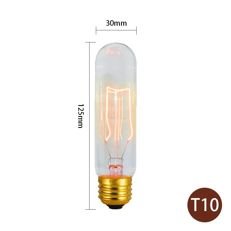Ampoules Edison vintage filaments spirales dorées transparentes E27 250 lumens 30000h