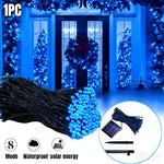 guirlande lumineuse solaire extérieure décorative jardin terrasse led étanche piquets panneaux