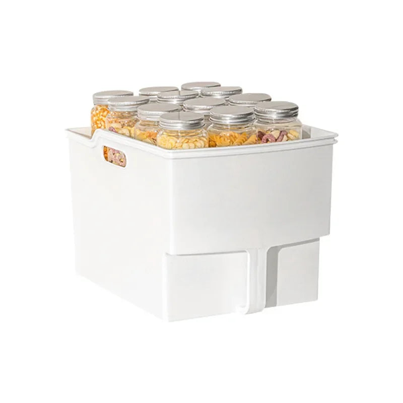 boîtes rangement blancs plastique moderne fixation pots conservation verre couvercles métalliques