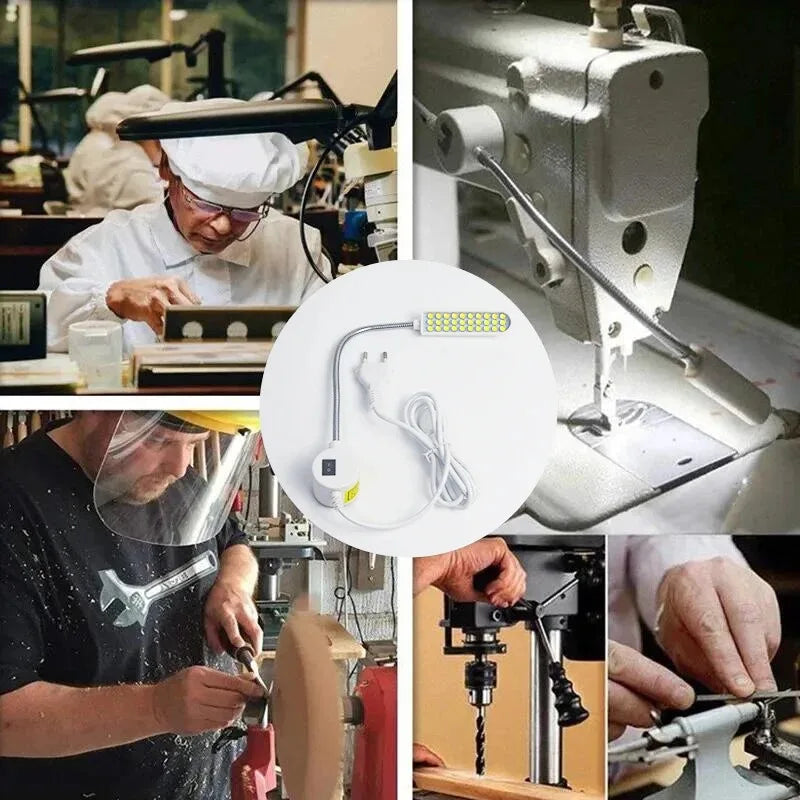 lampe flexible blanc moderne aimant adhésif interrupteur câble prise us eu led adjustable