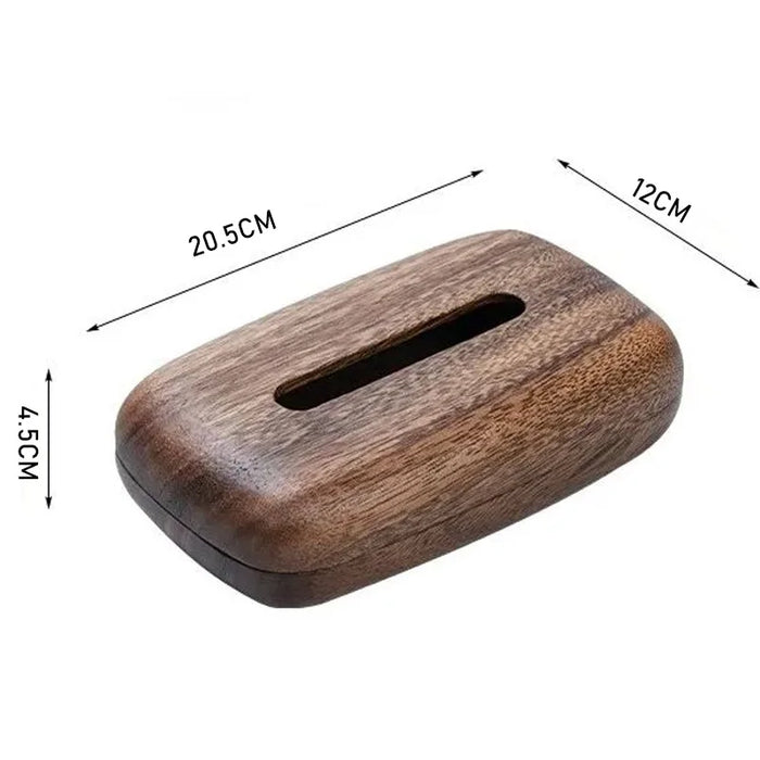 boîte mouchoirs bois marron classique grain naturel minimaliste maison salle bain