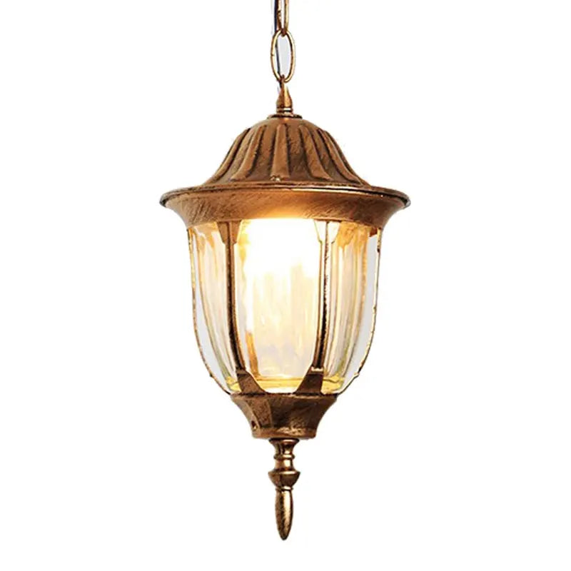 lampe suspendue bronze noir transparente classique rayures verticales salon chambre hall echangement ampoule echangable