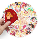 stickers disney roi lion multicolores personnages simba adhésifs scrapbooking skateboard téléphone