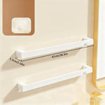 support rangement mural sabots moderne adhésif rose clair beige bleu gris rayures horizontales plastique