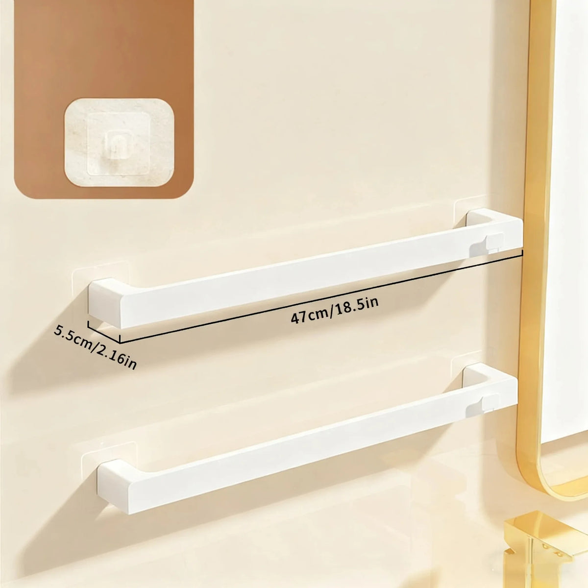 support rangement mural sabots moderne adhésif rose clair beige bleu gris rayures horizontales plastique
