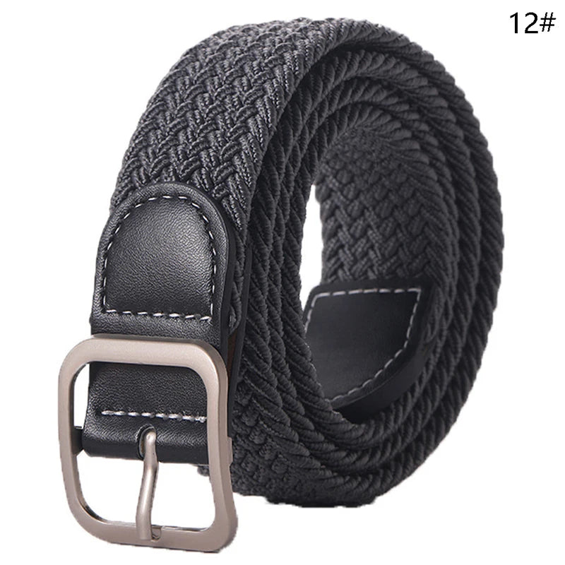 ceinture tissée élastique unisexe moderne beige noir rouge gris bleu olive