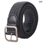 ceinture tissée élastique unisexe moderne beige noir rouge gris bleu olive