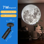 lampe projection lune moderne éclairage blanc gris éclairage intérieur plafonnier led opacité chambre salon