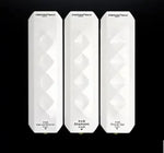shampooing liquide flacon blanc rayures diagonales moderne adhésif salle bain 350ml