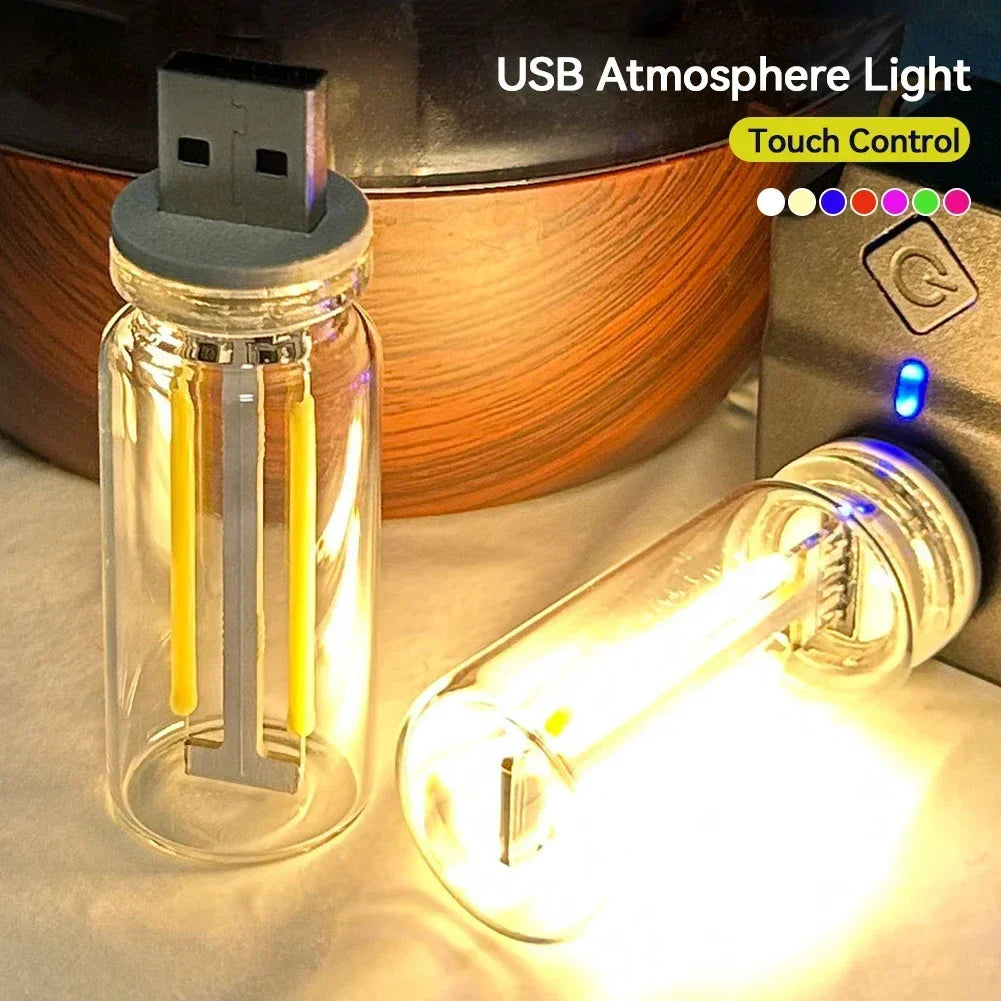 lampe led usb transparente moderne adhésive lumière chaude blanche multicolore