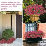 plantes artificielles fleurs multicolores moderne décoration extérieure rouge jaune violet rose