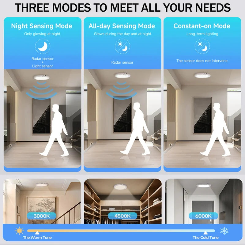 lampe led rechargeable sans fil adhésive motion sensing moderne blanc