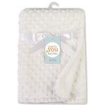couverture bébé polaire douce hiver blanc bleu rose gris vert violet bordure pelucheuse