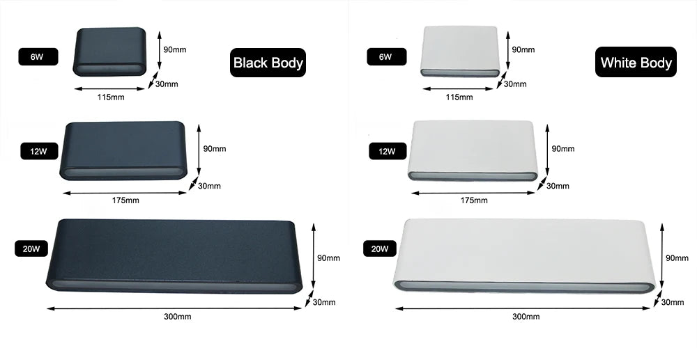 applique murale led moderne étanche ip65 12w 6w noir blanc adhésif contemporaine verre opalin