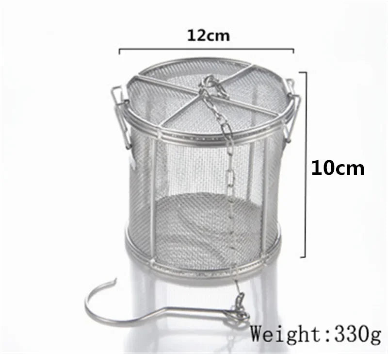 sacs assaisonnement acier inoxydable filtre cylindrique maille fine argenté moderne cuisine stockageversiblechains métalliques