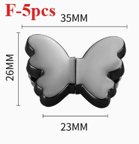 boutons magnétiques détachables argenté cœur moderne adhésif rideaux pièces 17mm maison