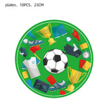 assiettes papier football motifs drapeaux ballons tablecloth serviettes napkins événements festifs anniversaires noël