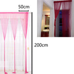 rideau franges transparent bohème salon couleur rouge vert bleu polyester 50x200cm