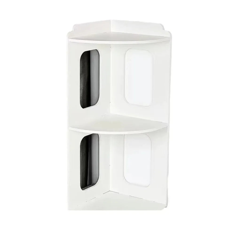 meuble d'angle blanc moderne tablettes rangement chambre lisse réutilisable adultes