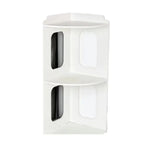 meuble d'angle blanc moderne tablettes rangement chambre lisse réutilisable adultes