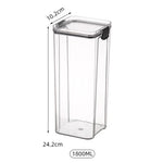 boîtes rangement alimentaires hermétiques plastique qualité alimentaire durable respectueux environnement transparentes couvercle noir clips
