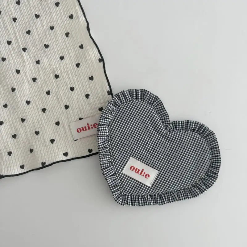 serviettes table vichy bleu clair rouge blanc rose pâle vert clair décoratives rustiques cœur
