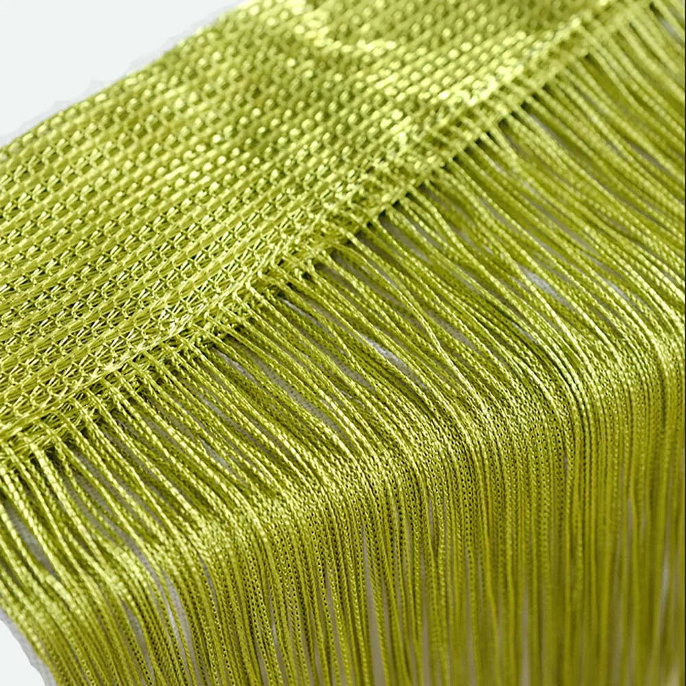 rideau franges transparent bohème salon couleur rouge vert bleu polyester 50x200cm