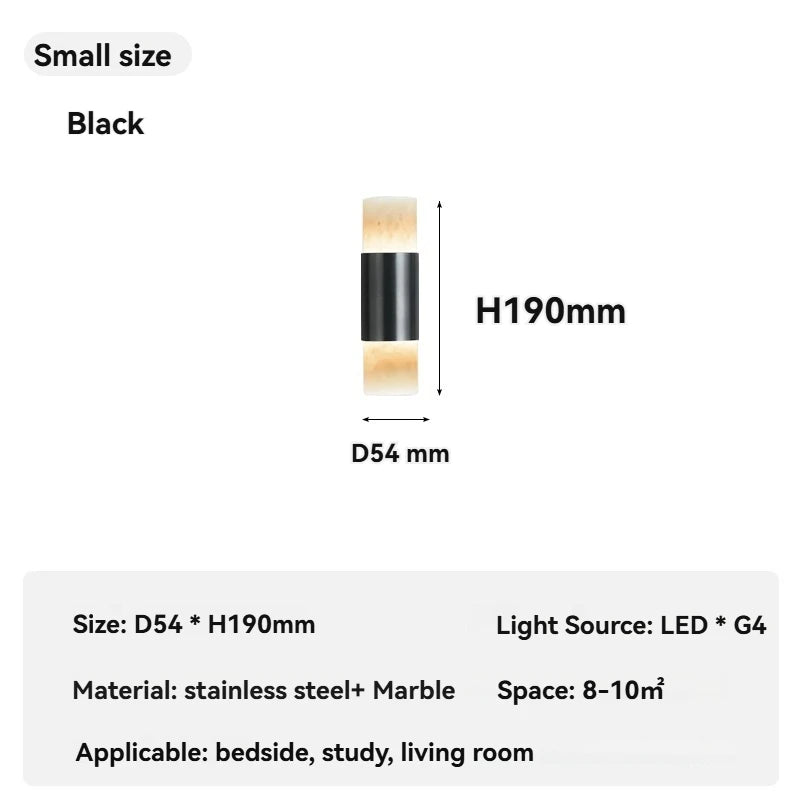 applique murale moderne or blanc marbre led 3000k 4000k 6000k fixée mur italien veine