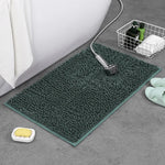 tapis bain polyester antidérapant gris vert bleu moderne bouclé 40x60cm cuisine salle bain prière