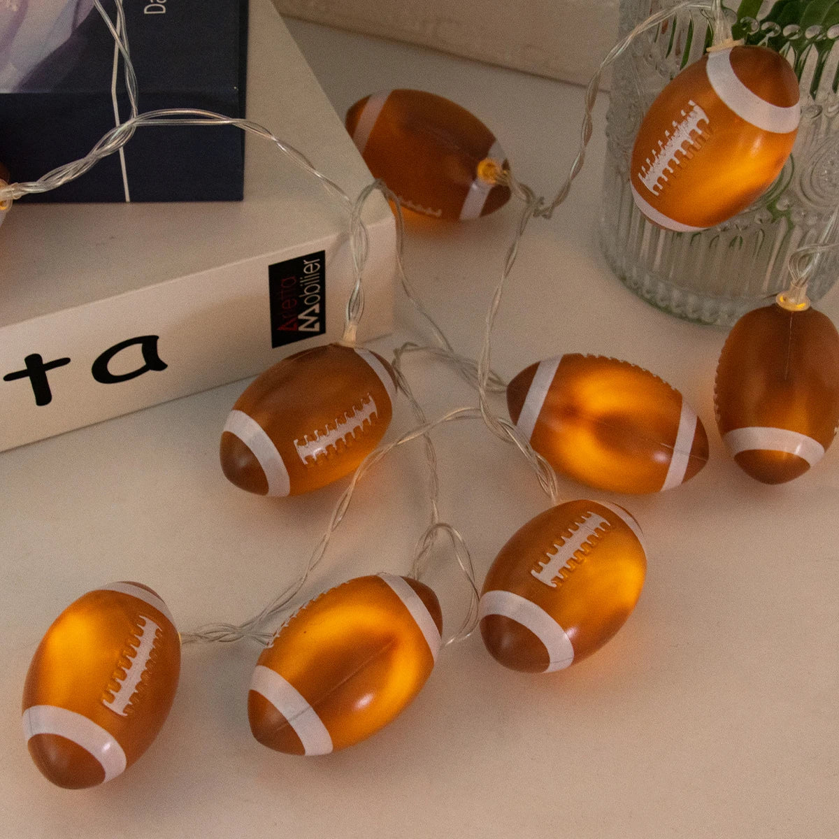 guirlande lumineuse sportive ballons football basketball leds festives chambre enfantsDecorationThèmeFeteAnniversaire