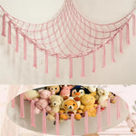 hamac suspendu filet franges boho moderne peluches rose blanc gris bleu violet respectueux environnement