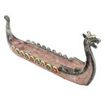 décor maison bateau viking résine bois sculpté détails dorés rétro nostalgie ornement diffusion parfum