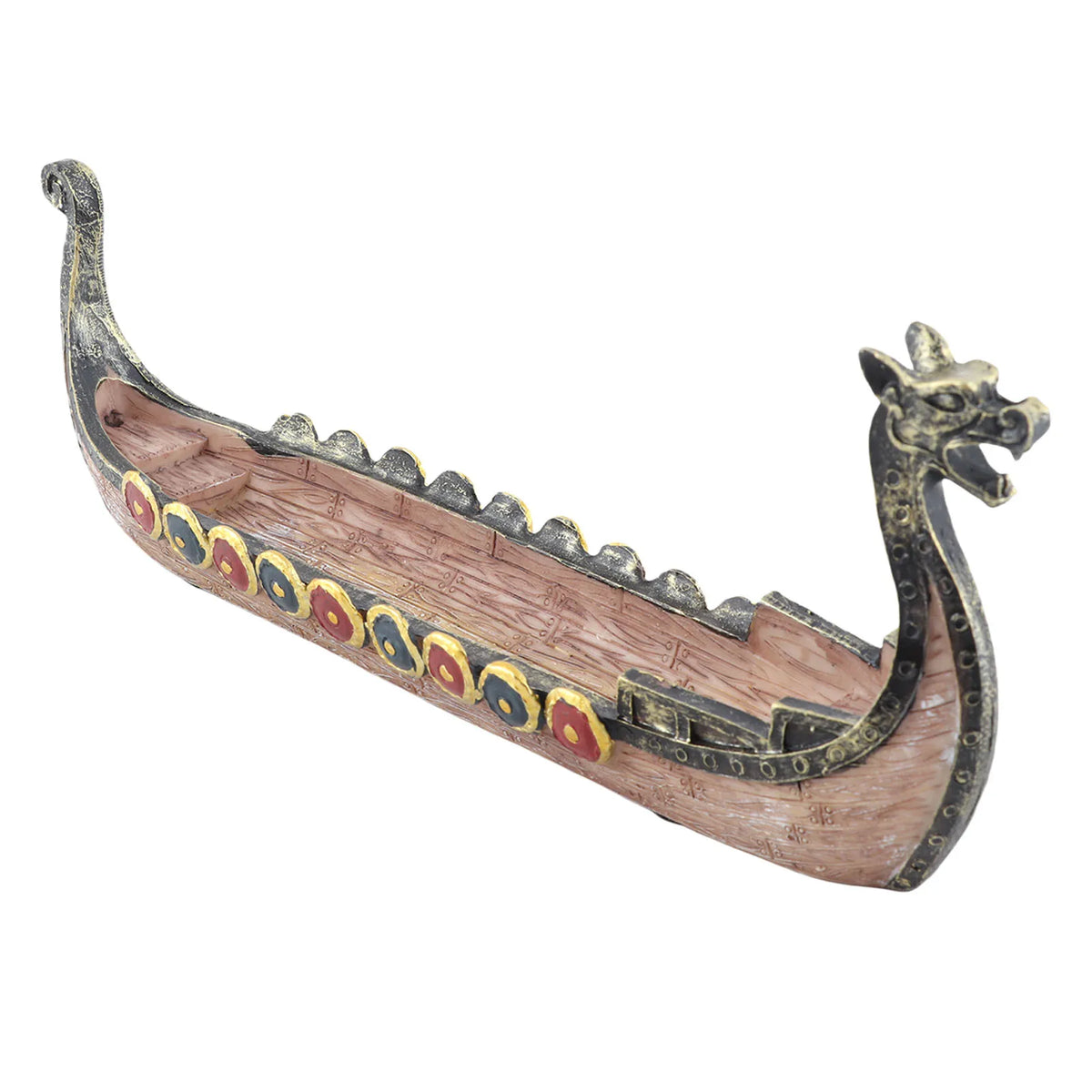 décor maison bateau viking résine bois sculpté détails dorés rétro nostalgie ornement diffusion parfum