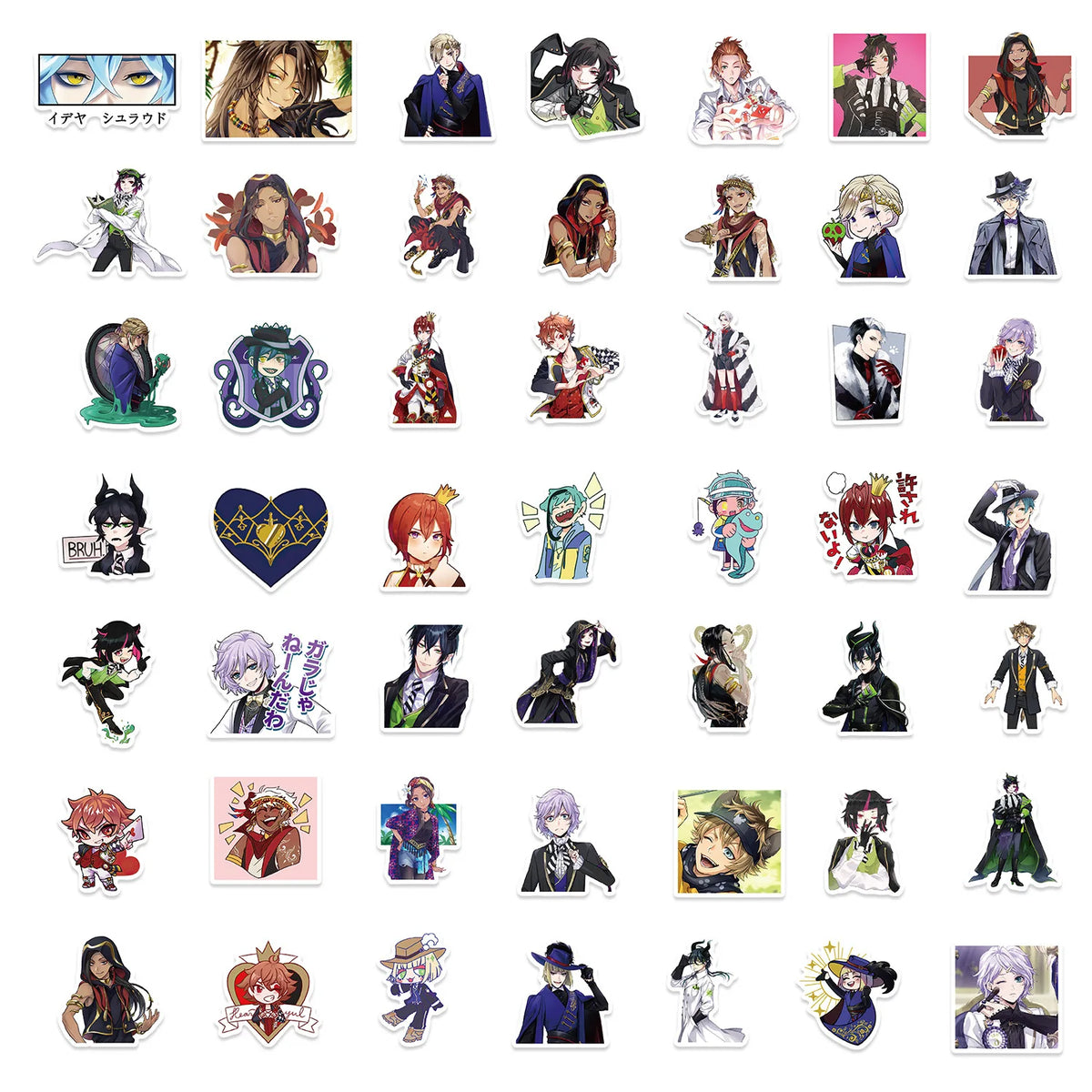 sticker disney personnages anime adhésifs divers couleurs blanc noir bleu rouge transparent PVC
