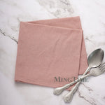 serviettes coton rose pâle texture lin classique réutilisables table manger party banquet