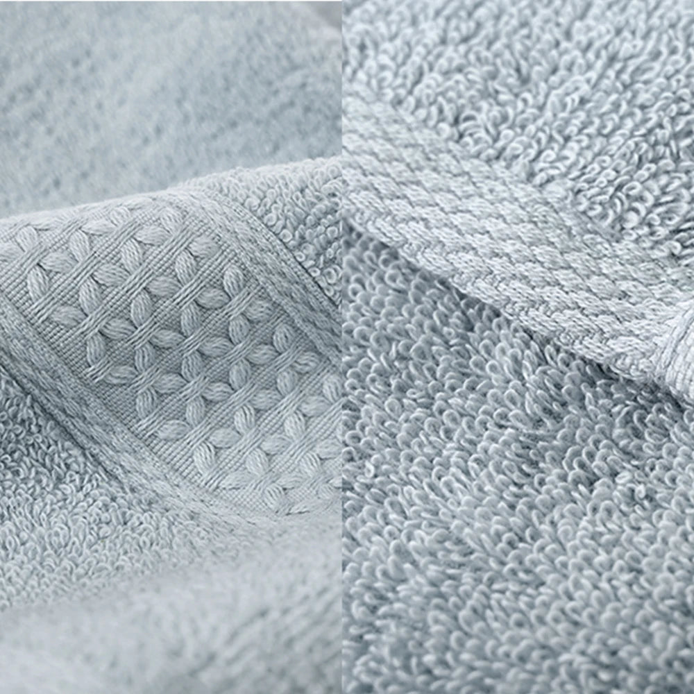 serviettes bain absorbantes serviettes toilette coton bleu gris moderne TEXTURE ÉPONGE