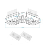 étagère salle bain moderne adhésive noir grille métallique rangement bouteilles cosmétiques flacons pots boîtes