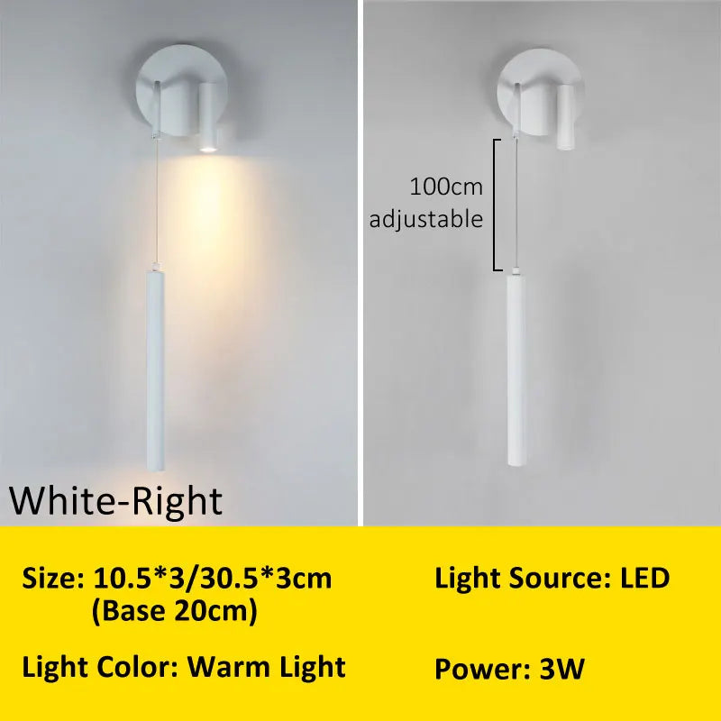 lampe murale moderne noire blanche led cuisine chambre salon entrée 249lm 2000lm 90260v