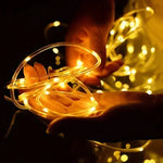guirlande lumineuse led solaire spirale multicolore extérieure décoration jardin camping mariage ip67 art deco