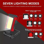 lampe travail rechargeable led usb clips magnétiques étanche modes lumière portable camping