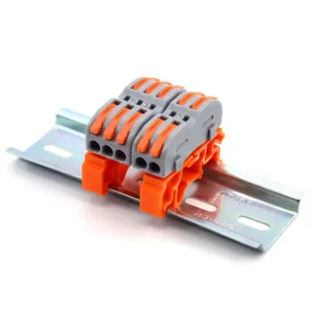 connecteurs electrique orange gris 21 pieces barrettes fixation 8mm 14mm pris courant rechargeable box