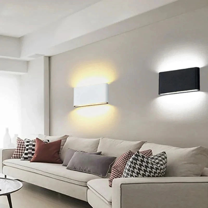 applique murale led moderne blanc noir 12w 20w 6w 4000k minimaliste