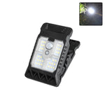 lampe solaire clip noir moderne détecteur mouvement modes sécurité extérieure led ip65 étanche abs